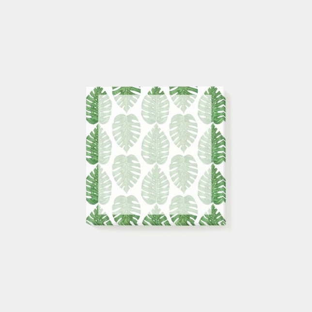 Notas Post-it® Hojas de Monstera de la acuarela (Anverso)