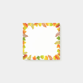 Notas Post-it® Hojas de otoño en blanco