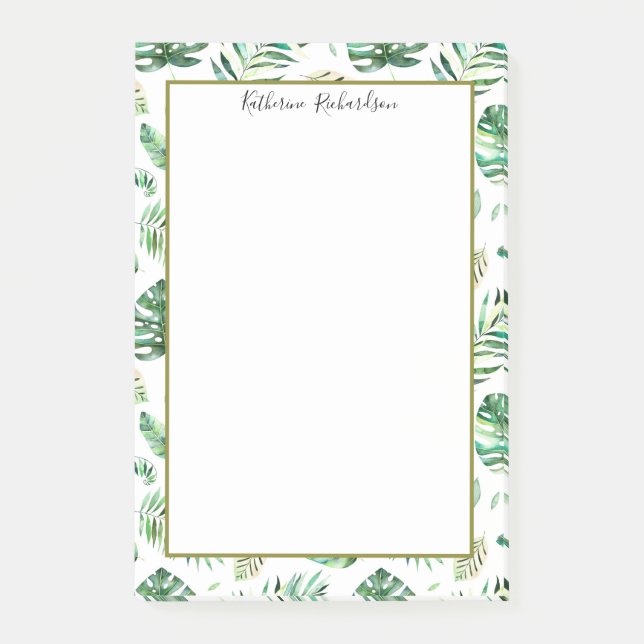 Notas Post-it® Hojas de palma tropicales del verano (Anverso)