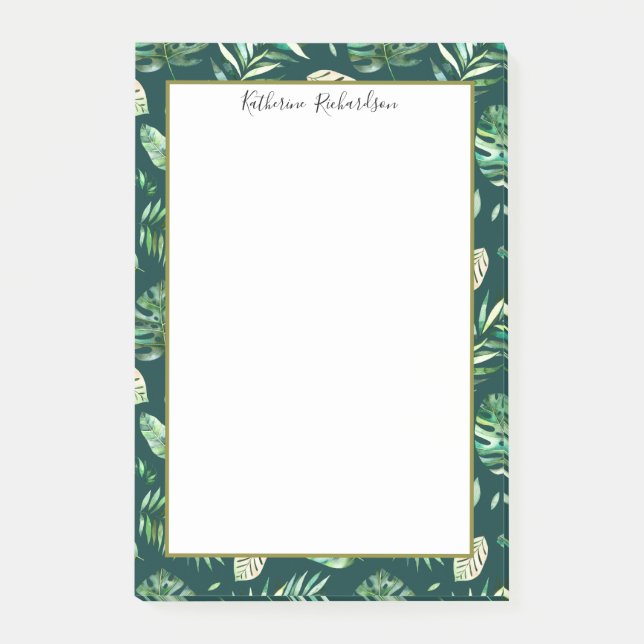 Notas Post-it® Hojas de palma tropicales del verano (Anverso)