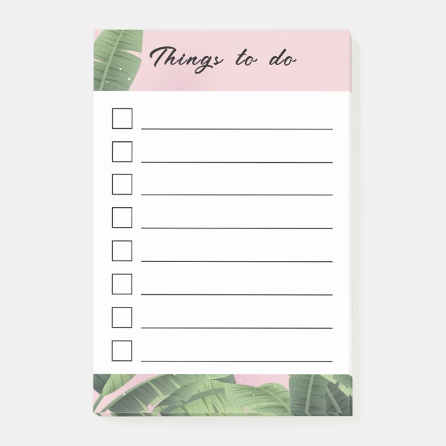 Notas Post-it® Hojas de plátano personalizadas (Anverso)