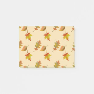 Notas Post-it® Hojas de roble acogedoras de arce de otoño