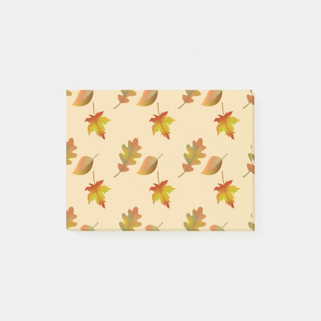 Notas Post-it® Hojas de roble acogedoras de arce de otoño (Anverso)