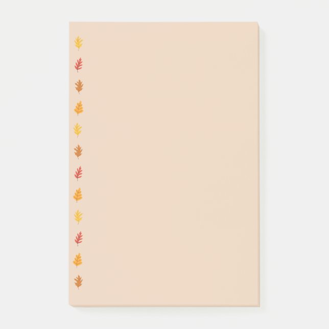 Notas Post-it® Hojas de roble otoñales (Anverso)