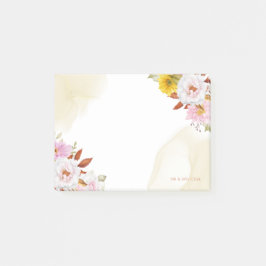 Notas Post-it® Hojas Florales de acuarela