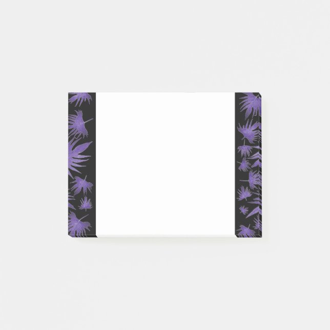 Notas Post-it® Hojas moradas de vino canario (Anverso)