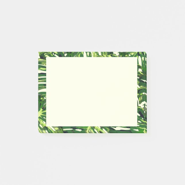 Notas Post-it® Hojas tropicales de Monstera - Verdor (Anverso)