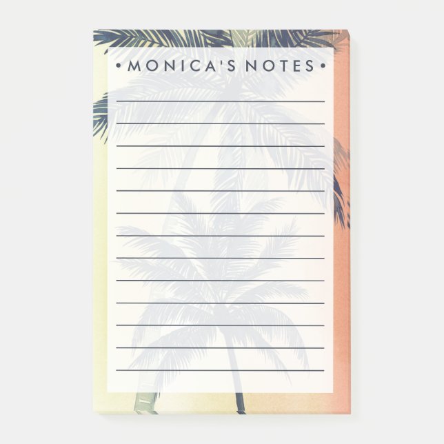 Notas Post-it® Hojas tropicales de palmera (Anverso)