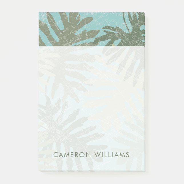Notas Post-it® Hojas tropicales desvanecidas (Anverso)