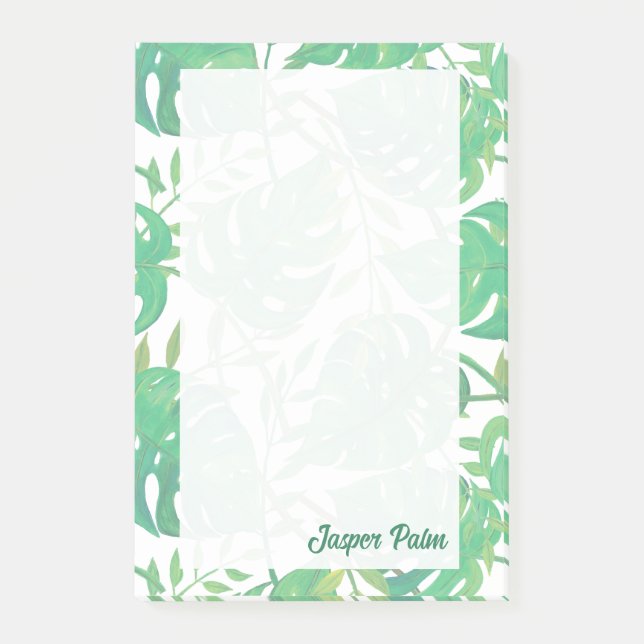 Notas Post-it® Hojas Tropicales Personalizadas (Anverso)