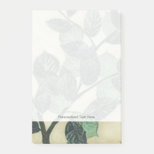Notas Post-it® Hojas y ramas en fondo crema