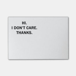 Notas Post-it® Hola. No cuido. Gracias