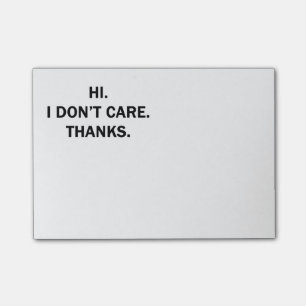 Notas Post-it® Hola. No cuido. Gracias