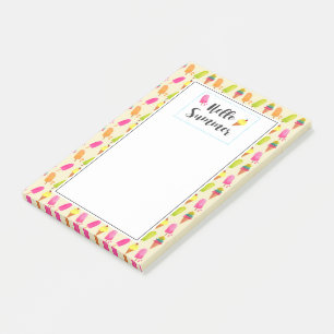 Notas Post-it® Hola Popsicles de verano y Crema de Hielo