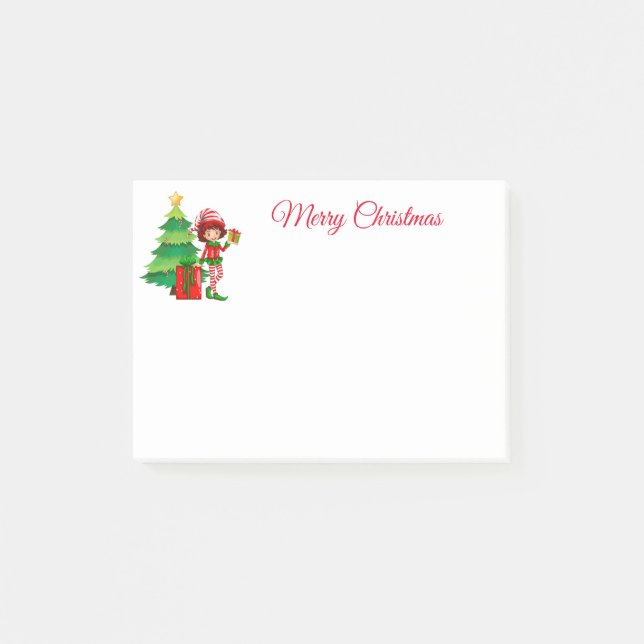 Notas Post-it® Holiday Elf Post-it-Notes (Anverso)