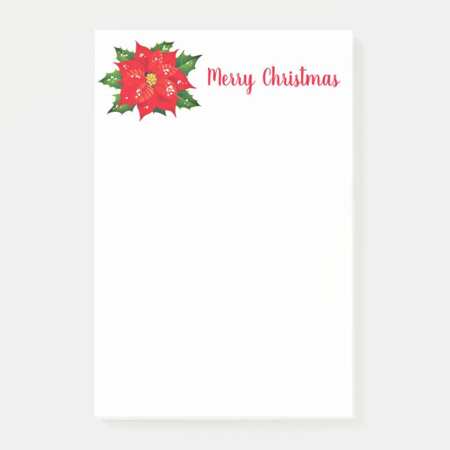 Notas Post-it® Holiday Post-it-Notes-Poinsettia (Anverso)