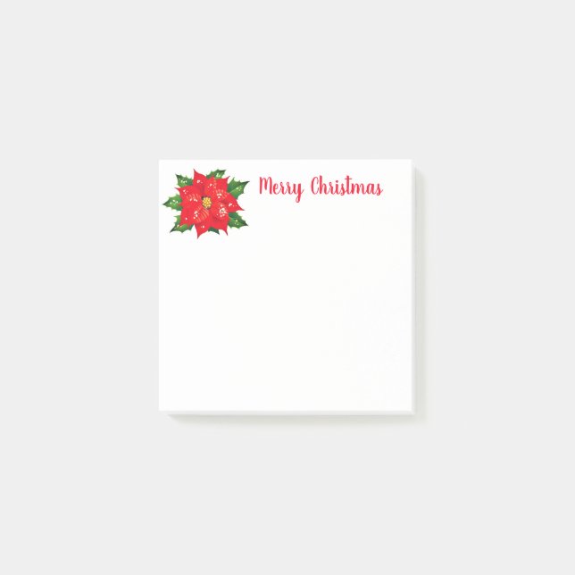 Notas Post-it® Holiday Post-it-Notes-Poinsettia (Anverso)