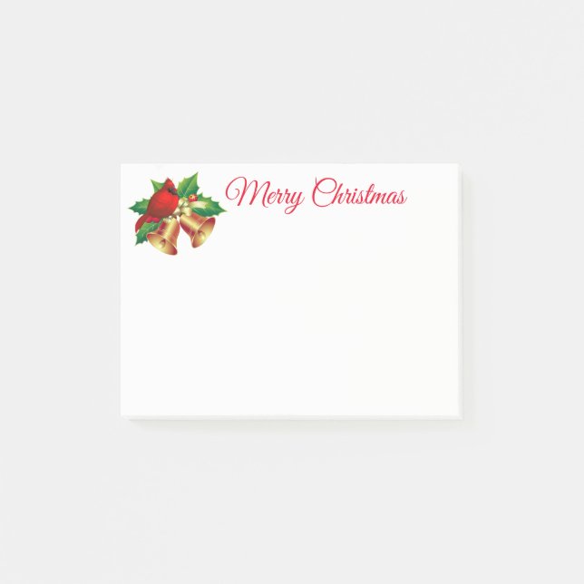 Notas Post-it® Holiday Post it Notes-Red Cardinal (Anverso)