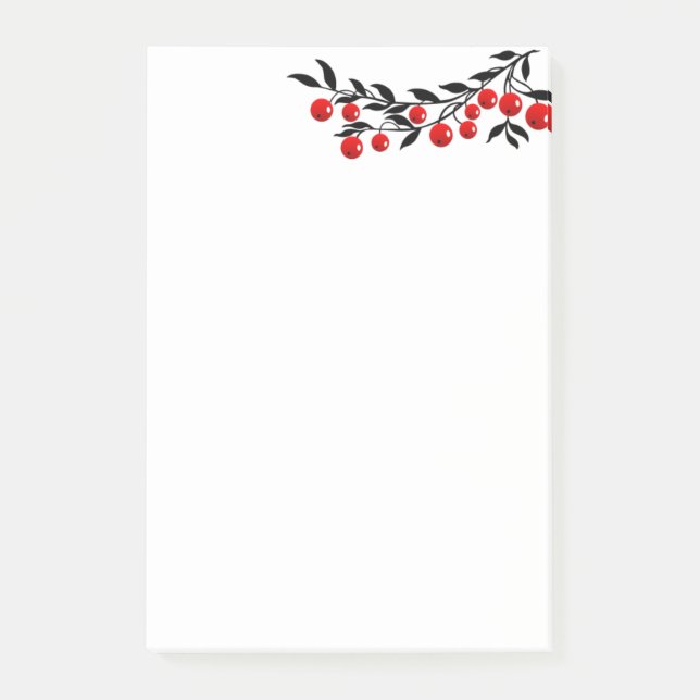 Notas Post-it® Holiday Post-it-Notes-Winter Berries (Anverso)