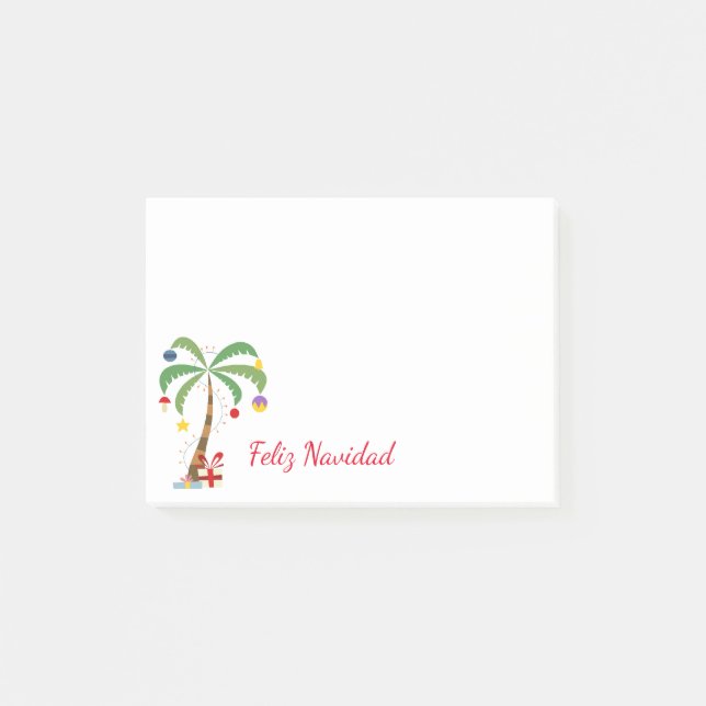 Notas Post-it® Holiday Tree Post-it-Notes-Feliz Navidad (Anverso)