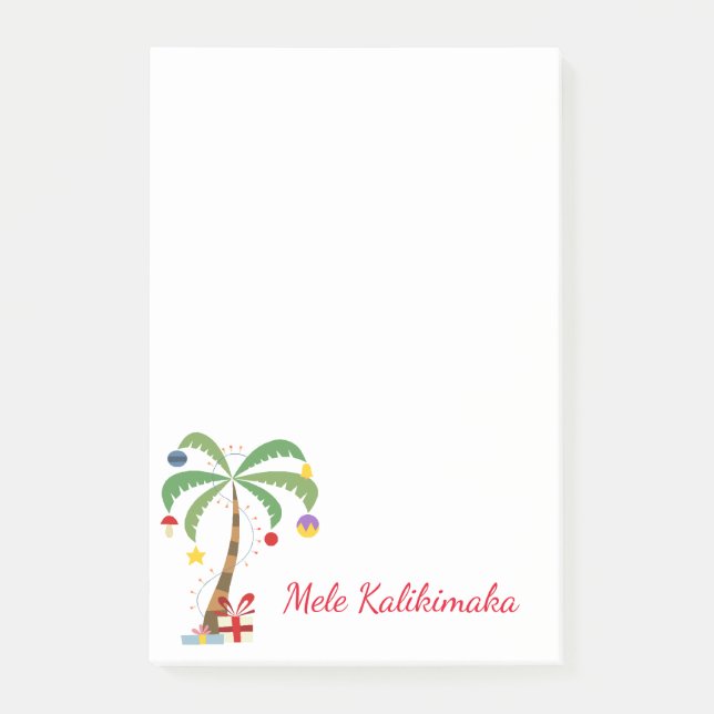 Notas Post-it® Holiday Tree Post-it-Notes-Mele Kalikimaka (Anverso)
