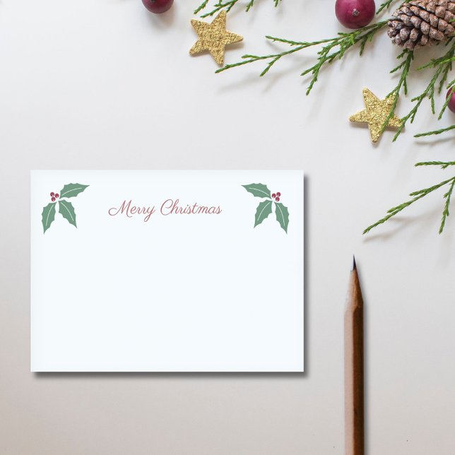 Notas Post-it® Holly y Feliz Navidad (Holly & Merry Christmas Post-it Notes)