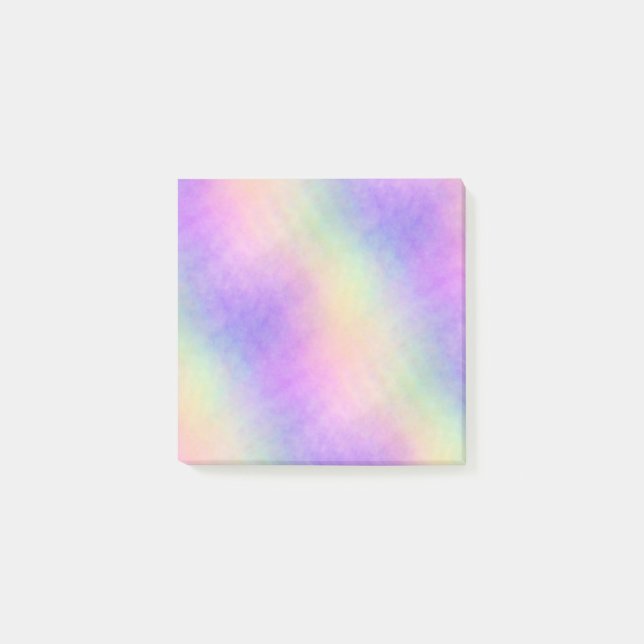 Notas Post-it® holo arcoiris oscuro : (Anverso)