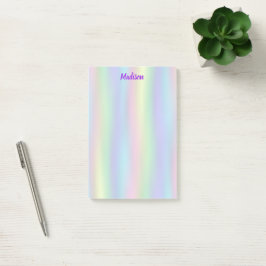 Notas Post-it® Holograma arcoiris suave | Personalizado