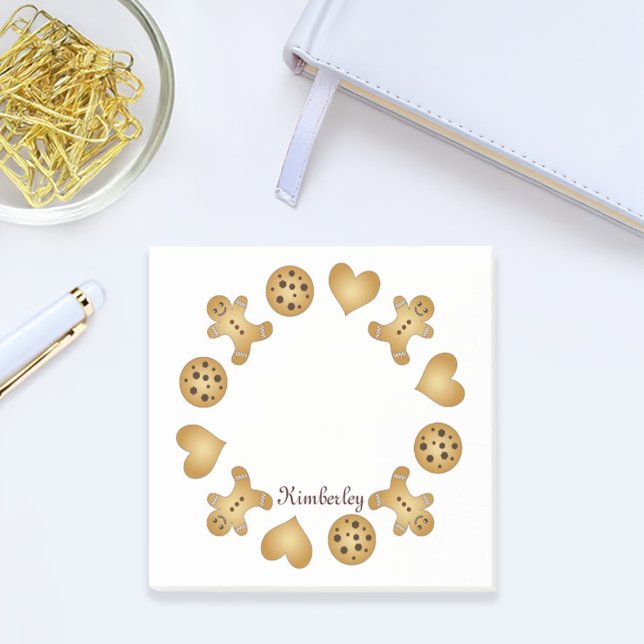 Notas Post-it® Hombre de jengibre de galleta dulce con nombre per (Subido por el creador)