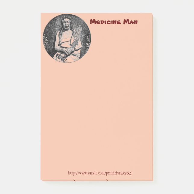 Notas Post-it® "Hombre de la medicina" (Anverso)