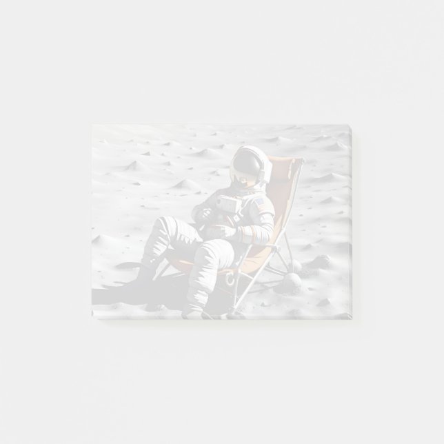 Notas Post-it® Hombre en la luna (Anverso)