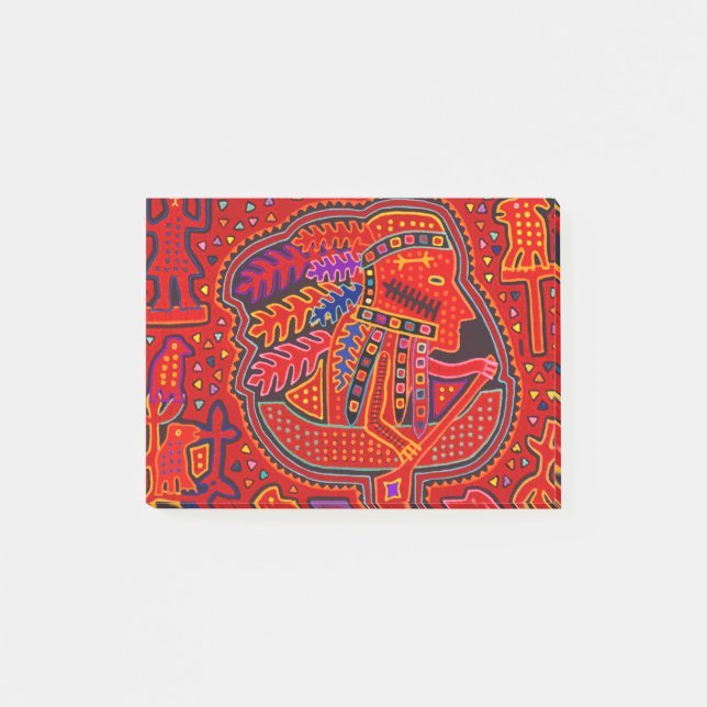 Notas Post-it® Hombre indio kuna en canoa (Anverso)