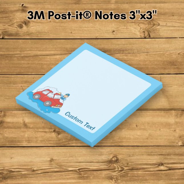 Notas Post-it® Hombre lavando coches (Subido por el creador)