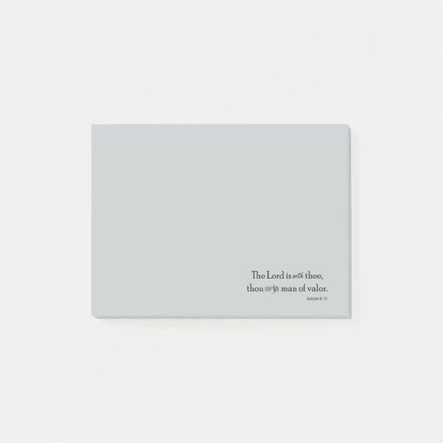 Notas Post-it® Hombre poderoso de la Biblia Valor Verse (Anverso)