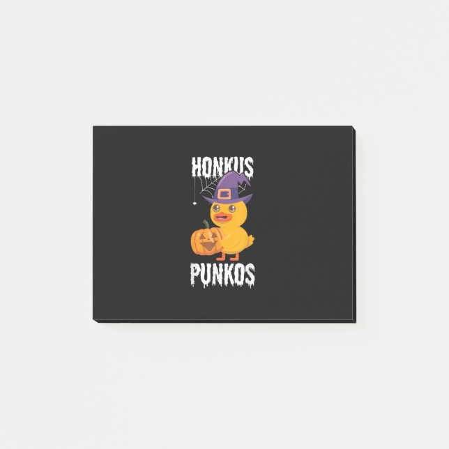 Notas Post-it® Honkus Ponkus Funny Duck Halloween Witch Design (Anverso)