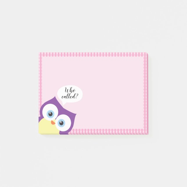 Notas Post-it® Hoot Owl Woodland Animal Wildlife Whimsical (Anverso)