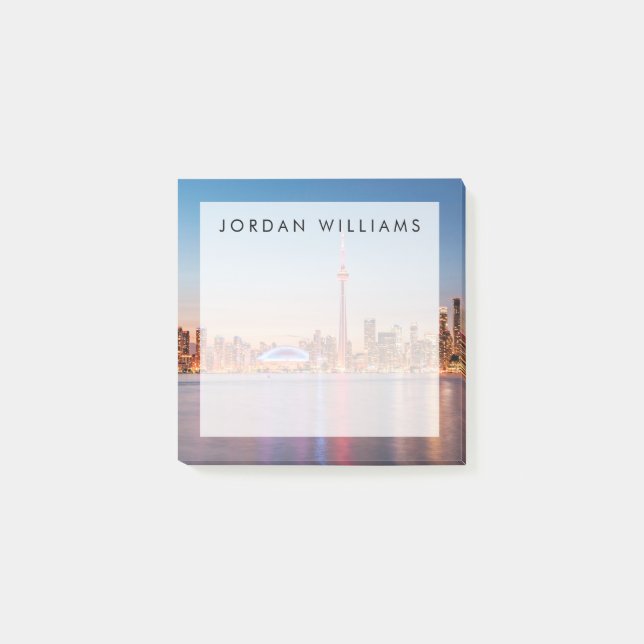 Notas Post-it® Horizonte de Toronto al atardecer (Anverso)