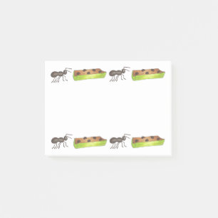 Notas Post-it® Hormigas en un picnic de helado de nuez de tronco
