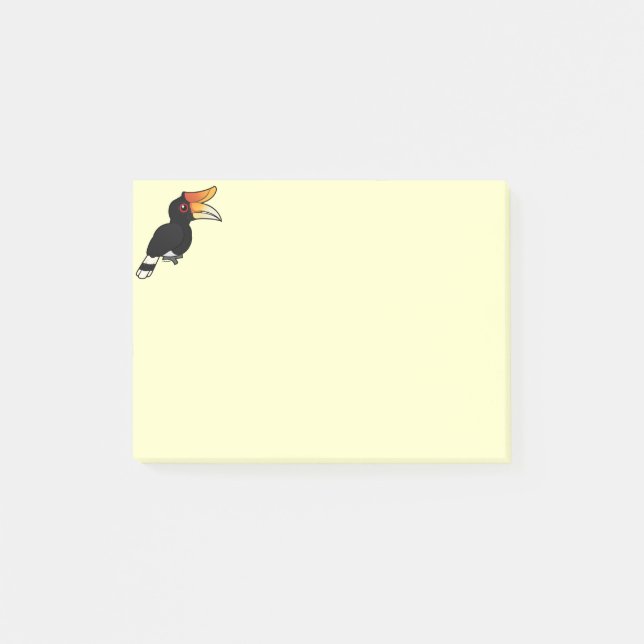 Notas Post-it® Hornbill del rinoceronte de Birdorable (Anverso)