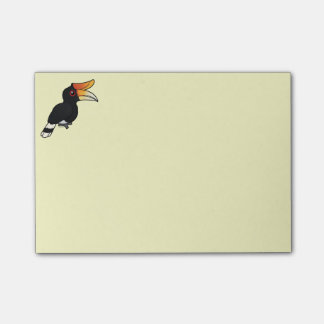 Notas Post-it® Hornbill del rinoceronte de Birdorable