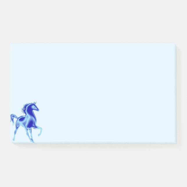 Notas Post-it® Horse Post it Notes - Azul (Anverso)