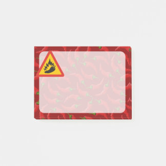 Notas Post-it® Hot pepper danger sign