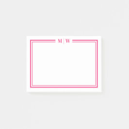 Notas Post-it® Hot Pink Monogram