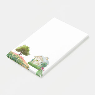 Notas Post-it® House with Flower Garden Post-it Notes