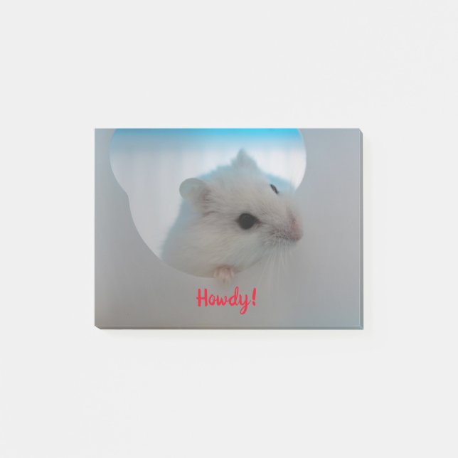 Notas Post-it® Howdy Hamster (Anverso)