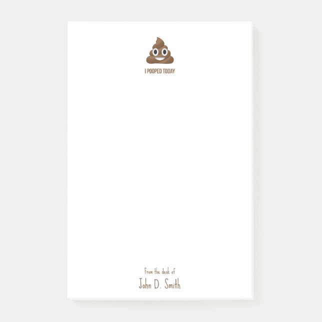 Notas Post-it® Hoy Me Puse Emoticon Sonriente Personalizado (Anverso)