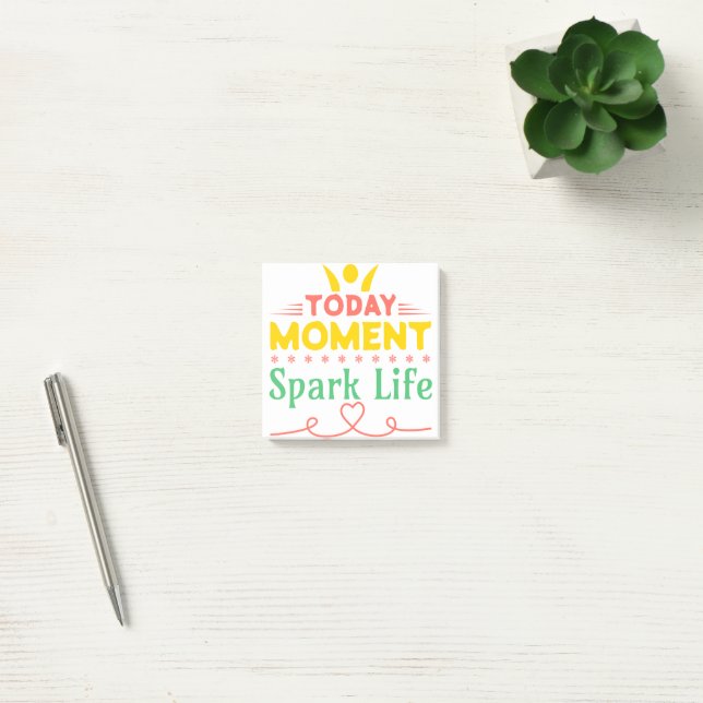 Notas Post-it® Hoy, momento, vida de chispa (Oficina)