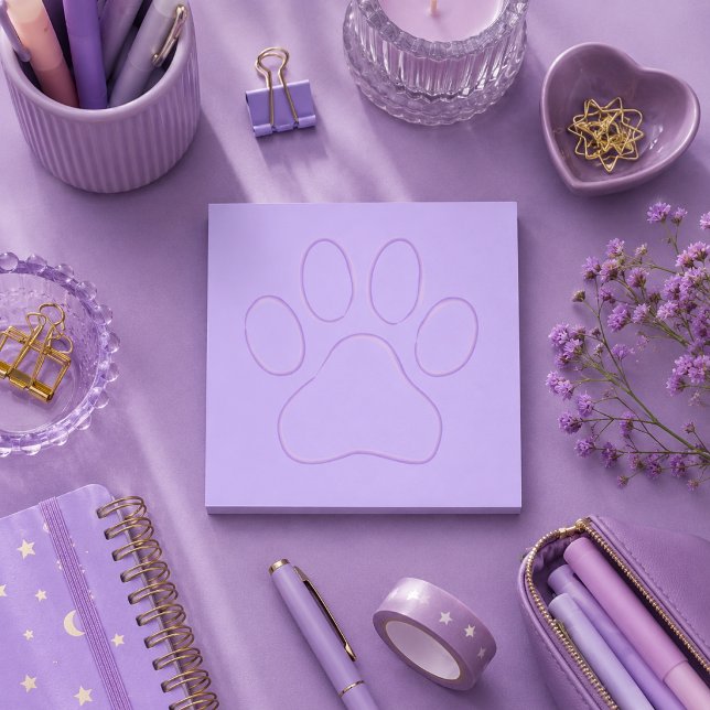 Notas Post-it® Huella de pata morada (Subido por el creador)