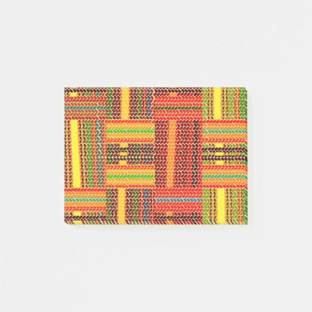 Notas Post-it® huella kente africana (Anverso)