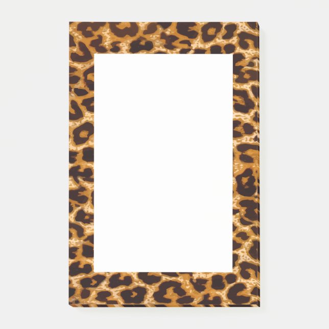 Notas Post-it® Huella leopardo, chita (Anverso)